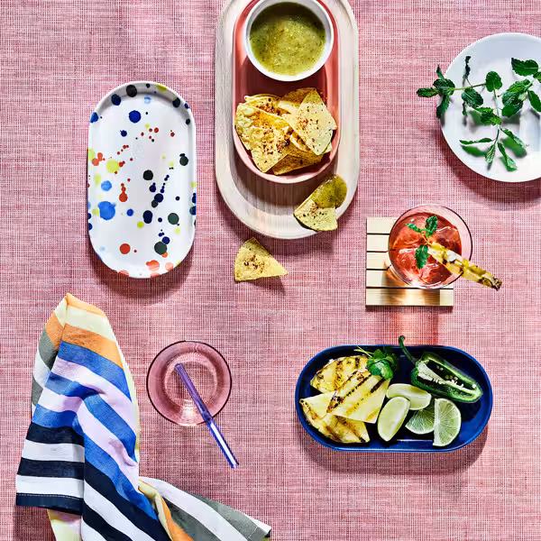 RÖDSNULTRA РЁДСНУЛТА Блюдо - разные орнаменты 20x11 см - фото 2