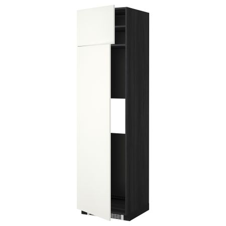 Высокий шкаф для холодильника или морозильник МЕТОД, черный, Хэггеби белый