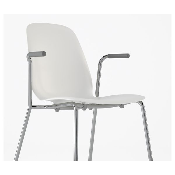 Стул, белый/Дитмар хромированный IKEA LEIFARNE ЛЕЙФ-АРНЕ 192.271.69 - схема-чертеж с размерами