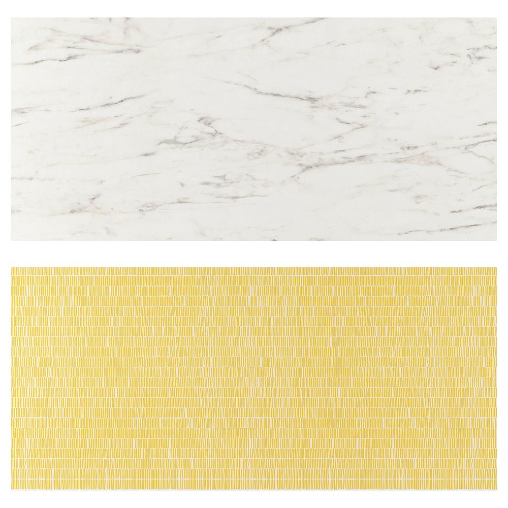 Настенная панель, двусторонний под белый мрамор, с рисунком 119.6x55 см IKEA ЛИЗЕКИЛЬ 503.971.64 - фото 1