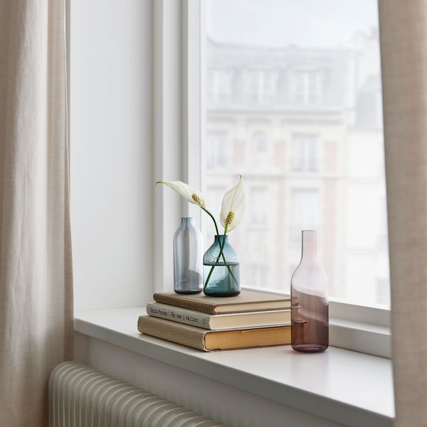 Набор ваз, 3 штуки, сиреневый серо-синий светлый, черно-синий IKEA NIMTRÄD 005.379.92 - схема-чертеж с размерами