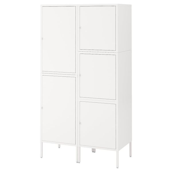 Комбинация для хранения с дверцами, белый 90x47x167 см IKEA HÄLLAN ХЭЛЛАН 592.495.22 - фото 1
