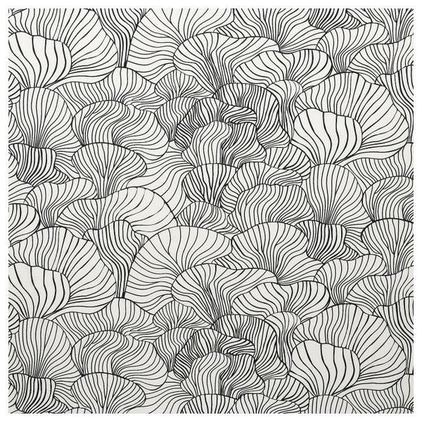 Ткань, белый, черный 150 см IKEA SVAMPMAL СВАМПМАЛ 105.070.89 - фото 1