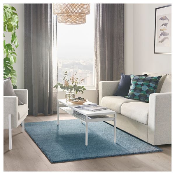 Ковер, короткий ворс, классический синий 133x195 см IKEA STOENSE СТОЭНСЕ 704.270.04 - фото 3