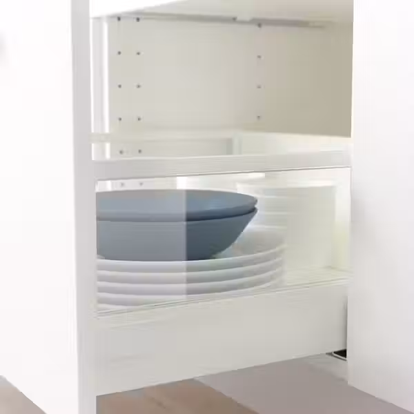 MAXIMERA Дополнит боковина д/ящика, высокая - стекло 60 см - схема-чертеж с размерами