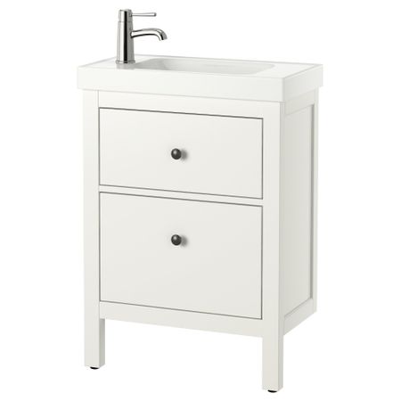 Шкаф для раковины с 2 ящиками ХЕМНЭС / ХАГАВИКЕН, белый (63x34x90 см)