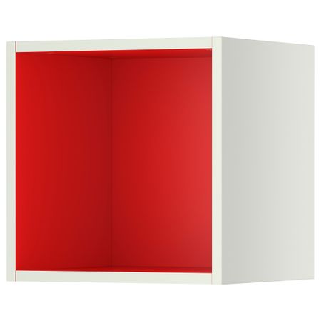 Открытый шкаф ТУТЕМО, белый, красный