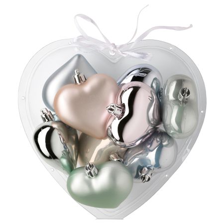 Украшение подвесное ВИНТЕР 2015, сердце разные пастельные цвета