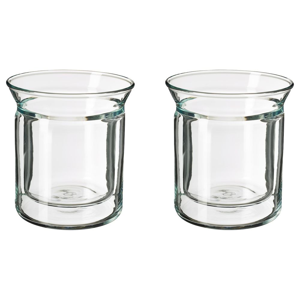 Стакан, двуслойные стенки, прозрачное стекло, 15 сл IKEA АВРУНДАД 703.589.82 - фото 1