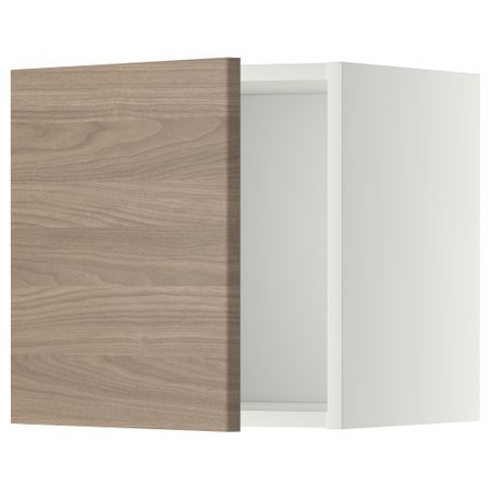 Шкаф навесной МЕТОД, белый, Брокхульт светло-серый