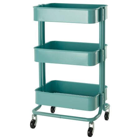 Тележка РОСКУГ, бирюзовый (35x45x78 см)