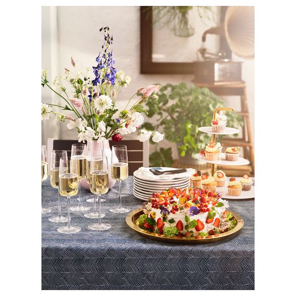 Поднос, желтая медь 38 см IKEA GLATTIS ГЛАТТИС 203.501.15 - схема-чертеж с размерами