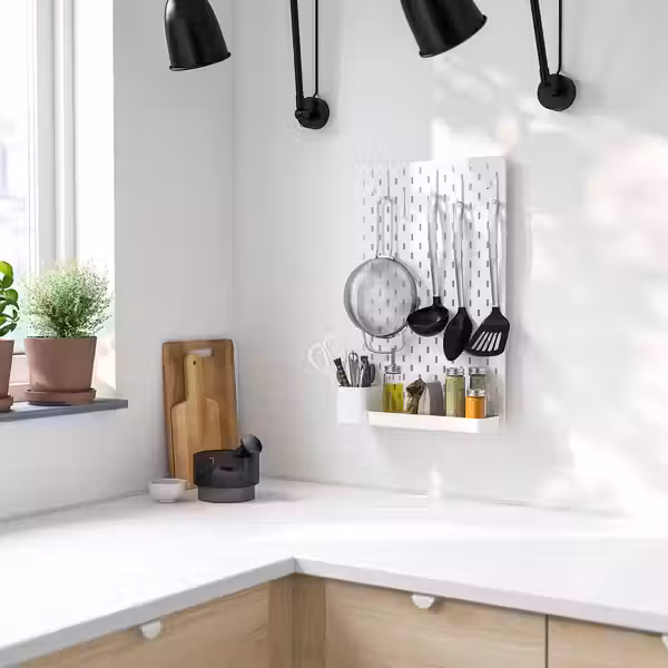 SKÅDIS Настенная панель, комбинация - схема-чертеж с размерами