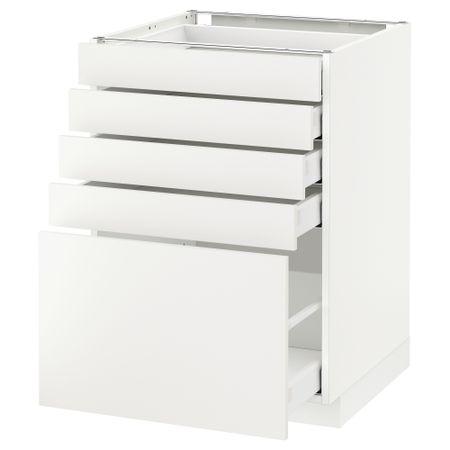 Напольный шкаф с 5 ящиками МЕТОД / МАКСИМЕРА, белый, Хэггеби белый