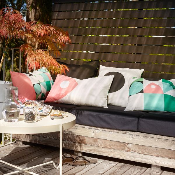 Чехол на подушку, разноцветный 40x65 см IKEA MUSSELBLOMMA МУССЕЛЬБЛОММА 804.951.44 - фото 4