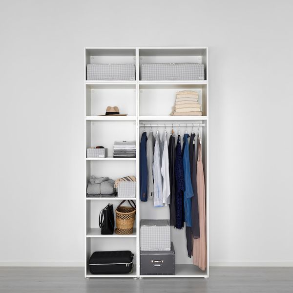 Гардероб, белый/Фоннес белый 140x57x261 см IKEA OPPHUS ОПХУС 792.401.63 - фото 2