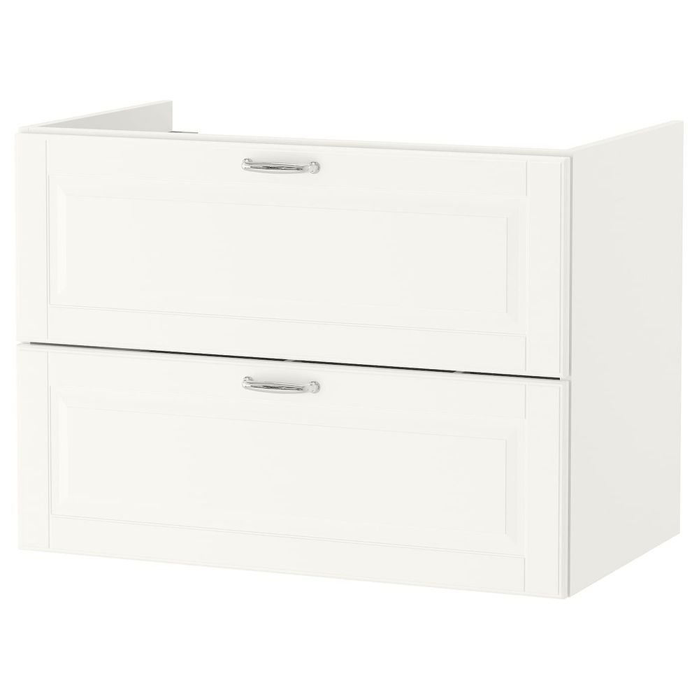 Шкаф для раковины с 2 ящ, Кашён белый 80x47x58 см IKEA GODMORGON ГОДМОРГОН 204.859.06 - фото 1