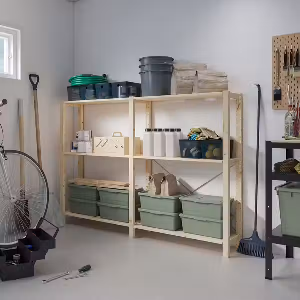 IVAR 2 секции/полки - сосна 174x30x124 см - фото 2