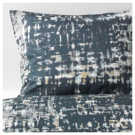 Пододеяльник и 2 наволочки СКОГСЛЁНН, черный, разноцветный