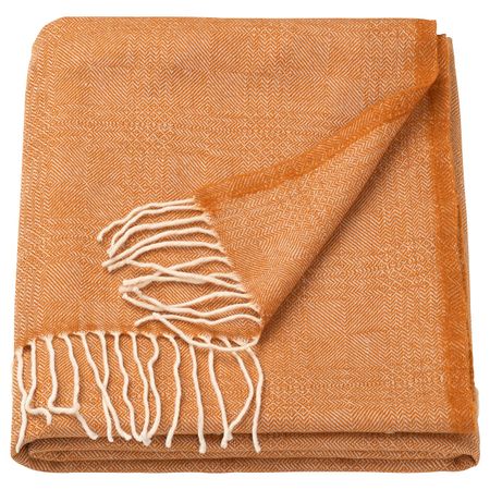 Плед, бежевый, коричневый 140x180 см IKEA INGELÖV ИНГЕЛЁВ 704.954.89