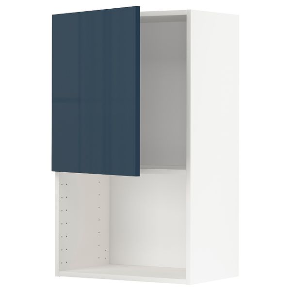 Навесной шкаф для СВЧ-печи, белый/Ерста черно-синий 60x100 см IKEA METOD МЕТОД 993.186.36 - схема-чертеж с размерами