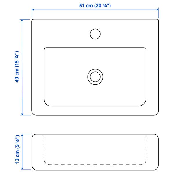 IKEA, дополнительный ракурс - схема-чертеж с размерами