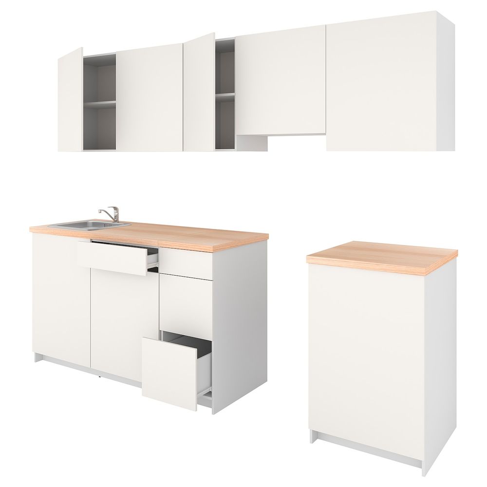 Кухня, белый 280x61x220 см IKEA KNOXHULT КНОКСХУЛЬТ 994.006.69 - фото 1