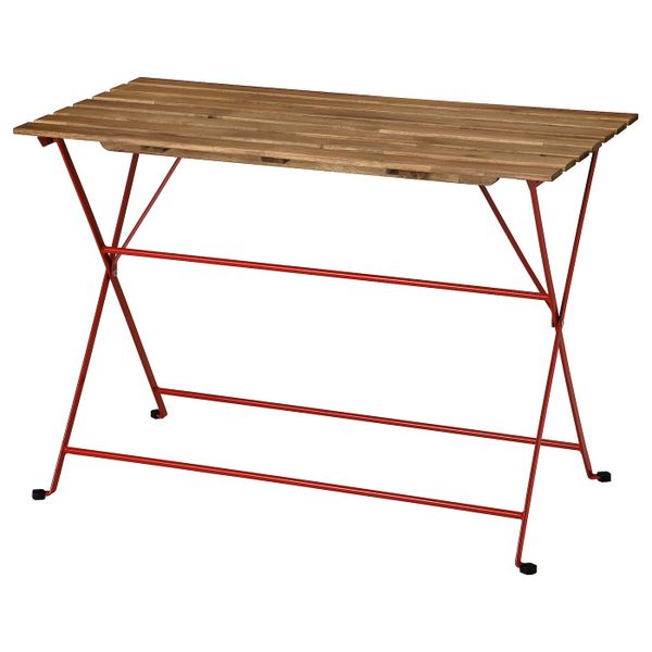 Садовый стол, красный/светло-коричневая морилка 100x54 см IKEA TÄRNÖ ТЭРНО 004.818.48 - фото 1