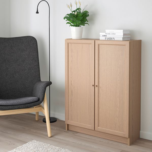 Стеллаж с дверьми, 80x30x106 cm IKEA BILLY БИЛЛИ, OXBERG ОКСБЕРГ 692.810.50 - фото 3