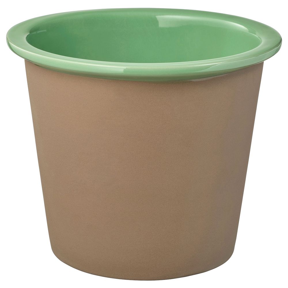 Кашпо, для дома, улицы светло-зеленый 15 см IKEA БЕРГАМОТТ 804.522.34 - фото 1