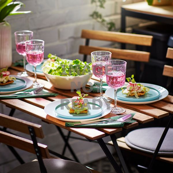 Стол + 4 стула, для сада, черный, серо-кориченевая морилка, Kuddarna серый IKEA TÄRNÖ ТЭРНО 693.937.12 - фото 5