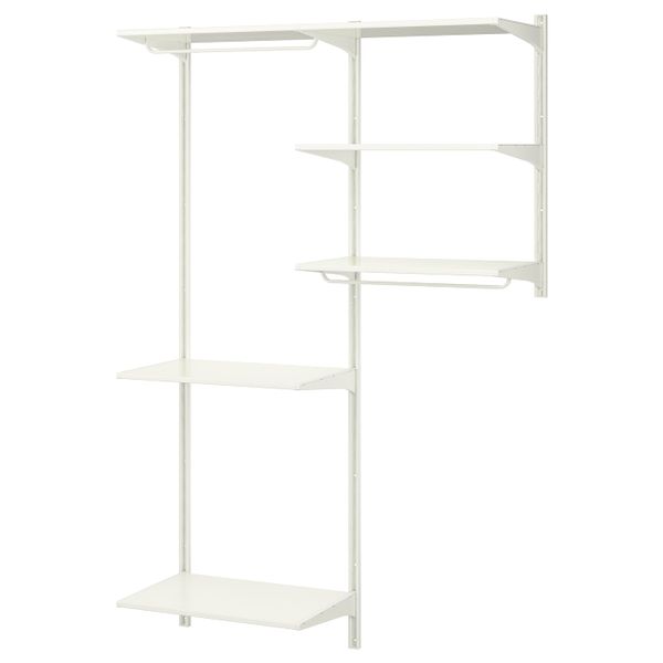 Настенная шина, полки, штанга 132x41x197 см IKEA АЛЬГОТ 292.396.09 - фото 2