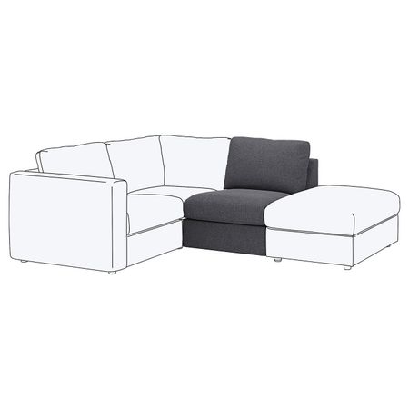 1-местная секция, Гуннаред классический серый IKEA ВИМЛЕ 392.201.19