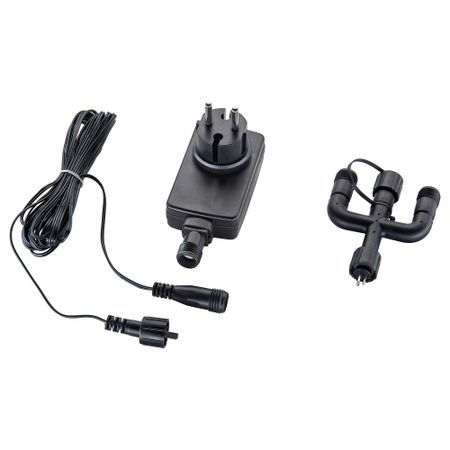 Трансформатор, шнур, тройник СКРУВ, черный (30 Вт)