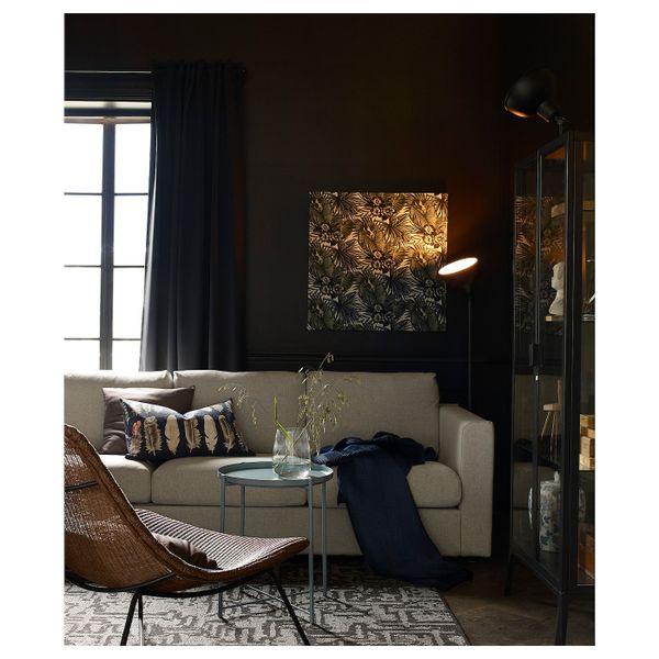 Ковер безворсовый, светло-серый 133x195 см IKEA GLUMSÖ ГЛУМСЁ 904.079.67 - схема-чертеж с размерами