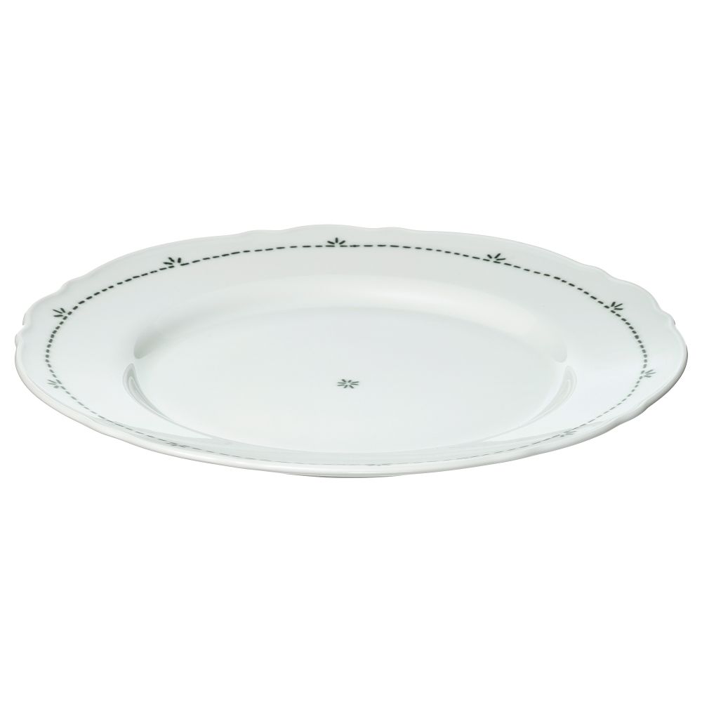 Тарелка, с рисунком, белый, 28 см IKEA UPPLAGA УППЛАГА 405.995.39 - фото 1