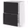 METOD / MAXIMERA Напольный шкаф с 2 ящиками - белый/Nickebo матовый антрацит 60x37 см