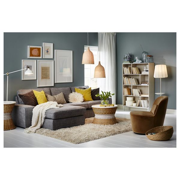 Секция полок ВЭЛЬЕ, лиственница белый (100x150 см) - схема-чертеж с размерами