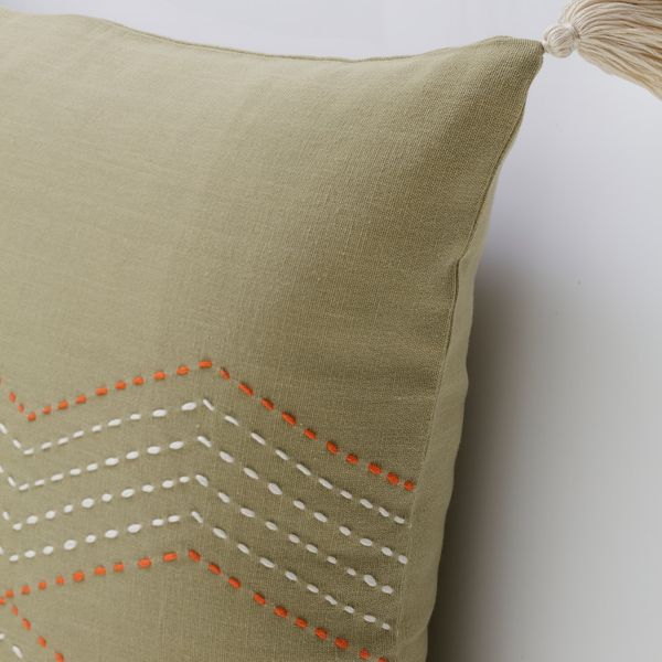 Чехол на подушку, ручная работа зеленый 50x50 см IKEA HALLVI ХАЛЛВИ 404.847.22 - фото 3
