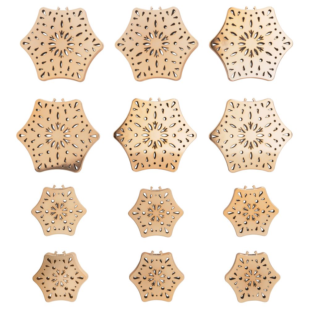 Украшение для гирлянды СТРОЛА, кружево золотой - схема-чертеж с размерами