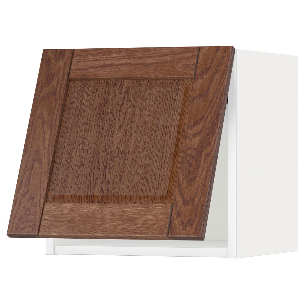 Горизонтальный навесной шкаф МЕТОД, белый, Филипстад коричневый - схема-чертеж с размерами