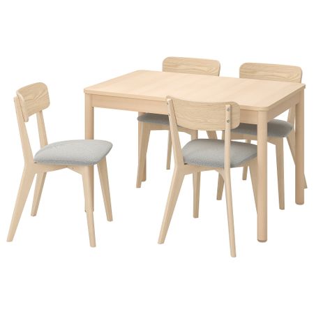Стол и 4 стула IKEA RÖNNINGE РЁННИНГЕ, LISABO ЛИСАБО 195.549.29