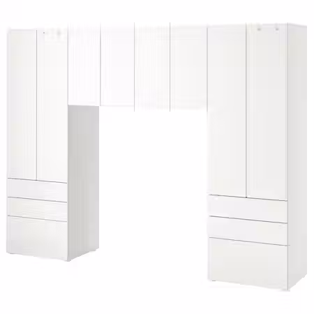 SMÅSTAD / PLATSA Комбинация д/хранения - белый/белый 240x42x181 см