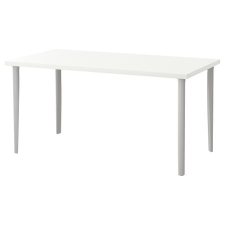Стол ЛИННМОН / ТОРСКЛИНТ, белый, светло-серый (150x75 см)