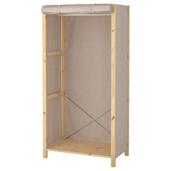 Стеллаж с полками, штангами, чехлом 89x50x179 см IKEA IVAR ИВАР 993.028.76 - фото 2