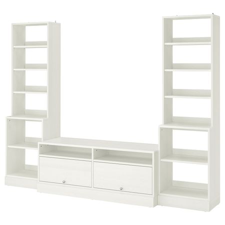 Шкаф для ТВ, комбинация, белый 282x47x212 см IKEA ХАВСТА 092.658.35