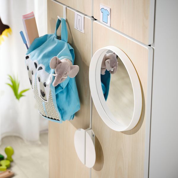 Гардероб, 60x57x181 см, белый береза, с 2 платяными штангами IKEA PLATSA ПЛАТСАA ПЛАТСА, SMÅSTAD СМОСТАД 194.304.82 - фото 4