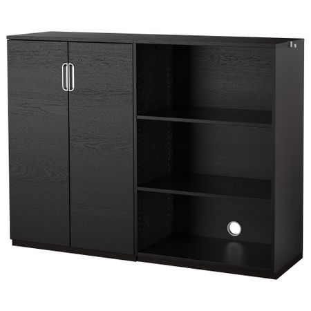 Комбинация для хранения ГАЛАНТ, черно-коричневый (160x120 см)