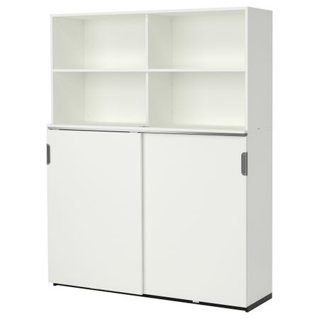 Комбинация для хранения с раздвижной дверцами ГАЛАНТ, белый (160x200 см)