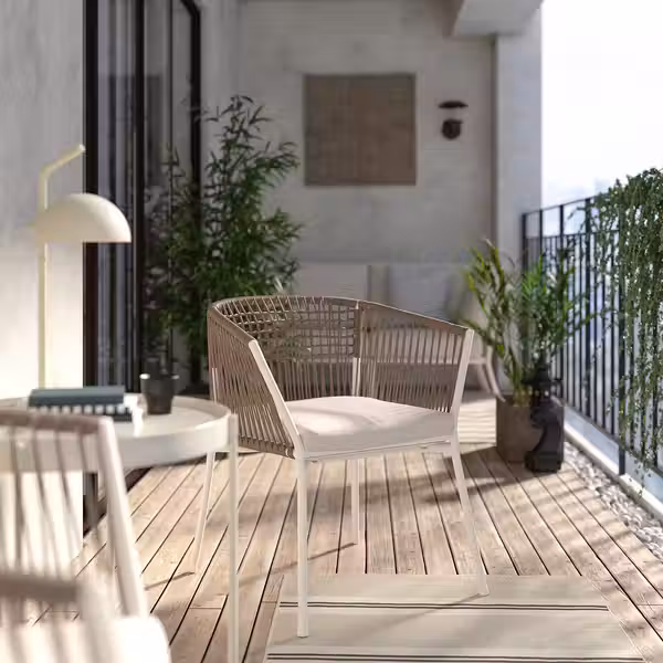 SEGERÖN Садовое кресло - белый/бежевый/Frösön/Duvholmen бежевый - фото 2